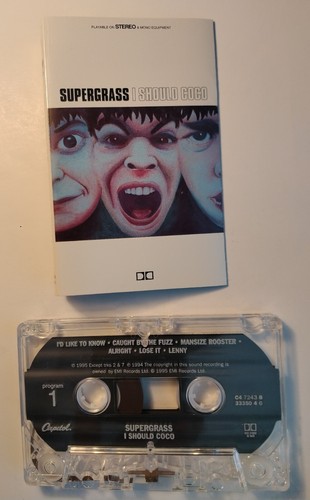 Supergrass - I Should Coco 95 UK import Indie Rock cassette tape 1st Britpop V++