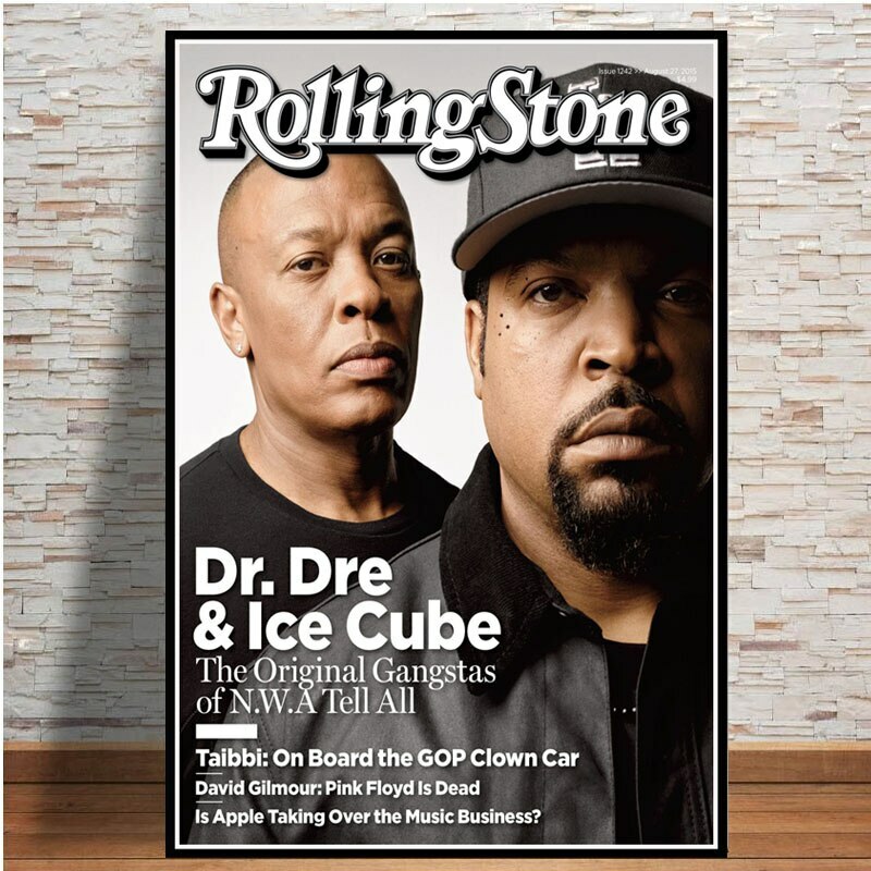 Toile Rolling Stone Dr Dre pour décoration murale de salon urbain 50x70