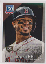 2019 Topps Mookie Betts Greatest Seasons 150 Years gold 006/150