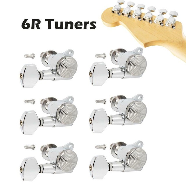 Guitar Locking Tuners 6 in line (right) Chrome for Strat style