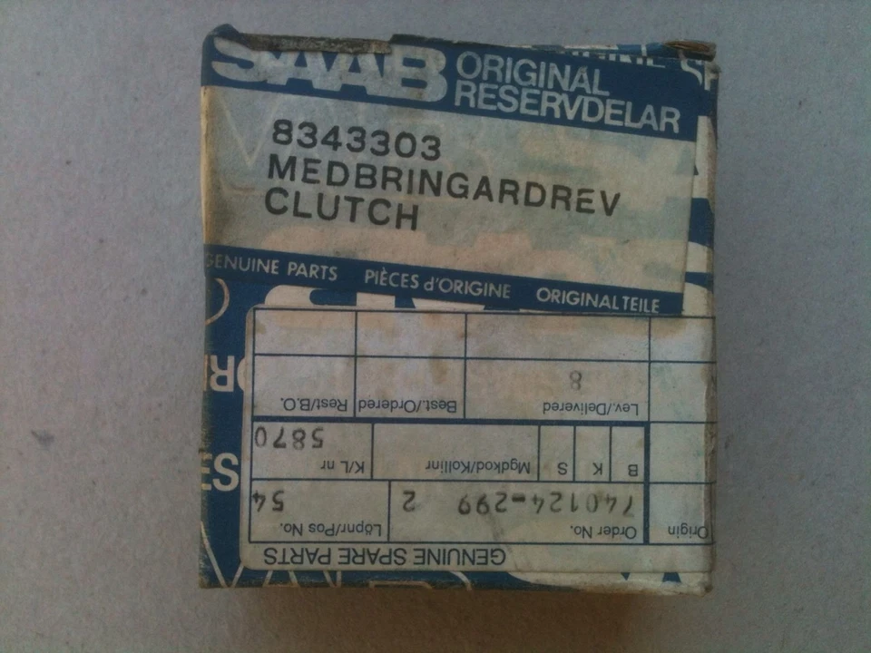 SAAB 99 1969-1975 EMBRAGUE DE ENGRANAJE PORTADOR 8343303 N.O.S Foto 2 de 2