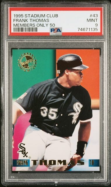 1995 Stadium Club Members Only 50 #43 FRANK THOMAS Chicago White Sox PSA 9 MINT