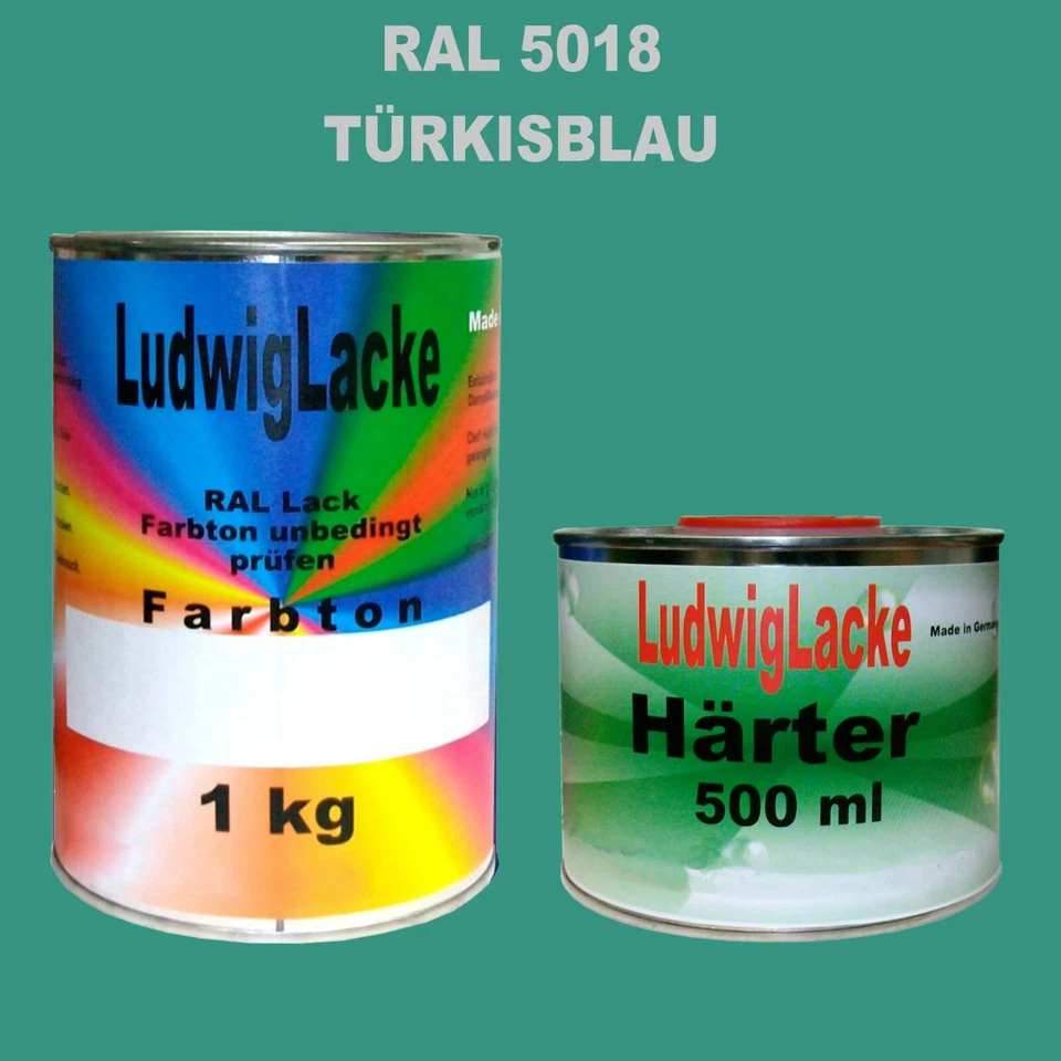 RAL 9016 Verkehrsweiß 1,5 kg SET Seidenmatt Lack & Härter Acryllack ohne Porto - Bild 4 von 4