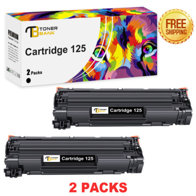 2 Pack Premium 125 Toner Cartridges for Canon Printer I-SENSYS LBP6020 LBP6020B