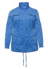 sheego Übergangsjacke Damenjacke Frauen Mantel Jacke Outdoorjacke Blau 130755