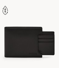 Fossil Men's Derrick Sliding 2-in-1 Black Wallet ML3685001