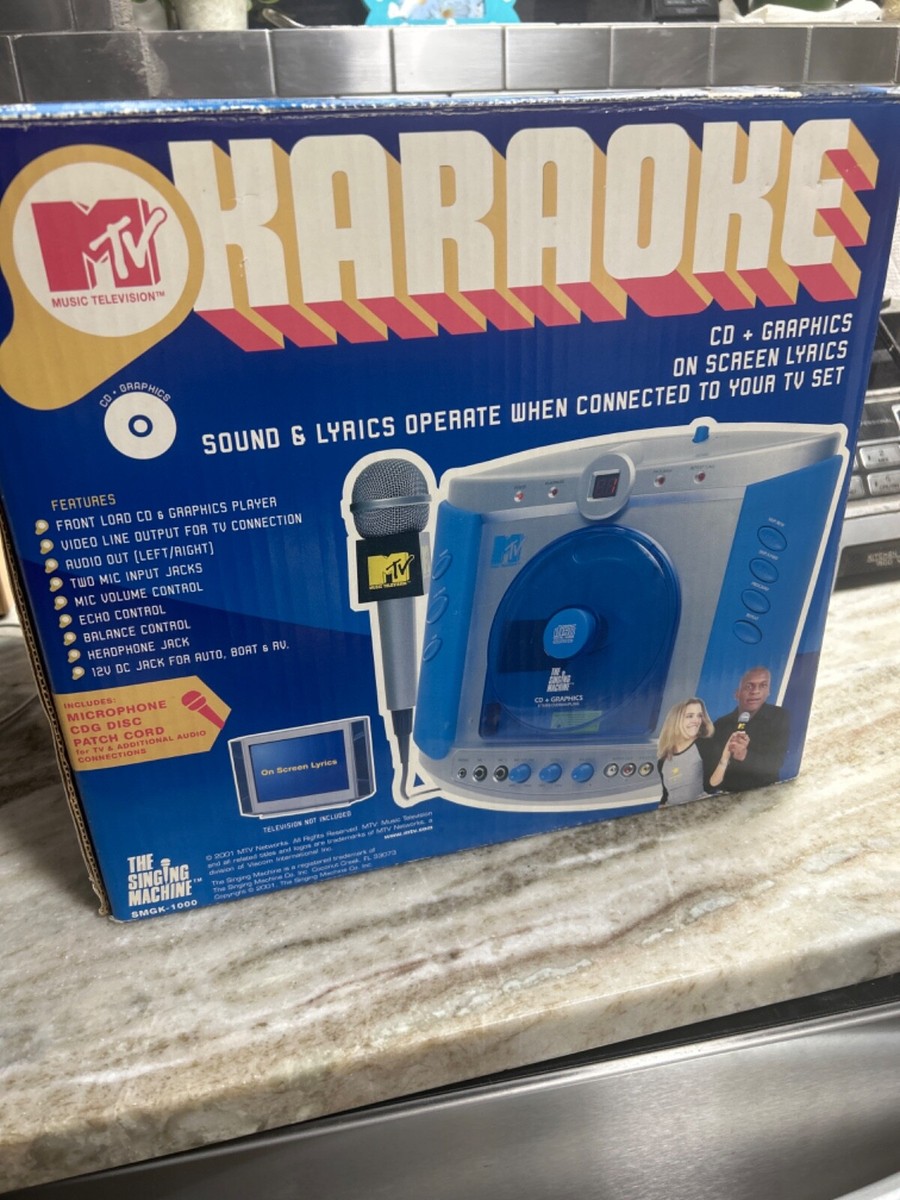 MTV Karaoke + CDS The Singing Machine SMGK-1000 Vintage With