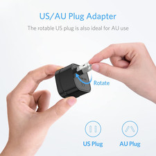 Universal Travel Adapter Power Step down 220V to 110V Voltage Converter with ...