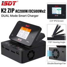 ISDT K2 ZIP 2,8" AC200W/DC500W Caricabatteria Smart Doppia Modalità Caricatore Multilingue