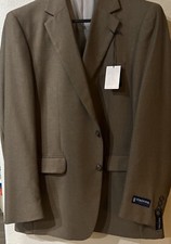 Stafford Brown Polyester/Rayon Blend Sport Coat Jacket 2 Button Sz 42L MSRP 180