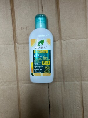 3 x Dr. Organic Skin Clear Organic Tea Tree Purifying Toner x 200 ml