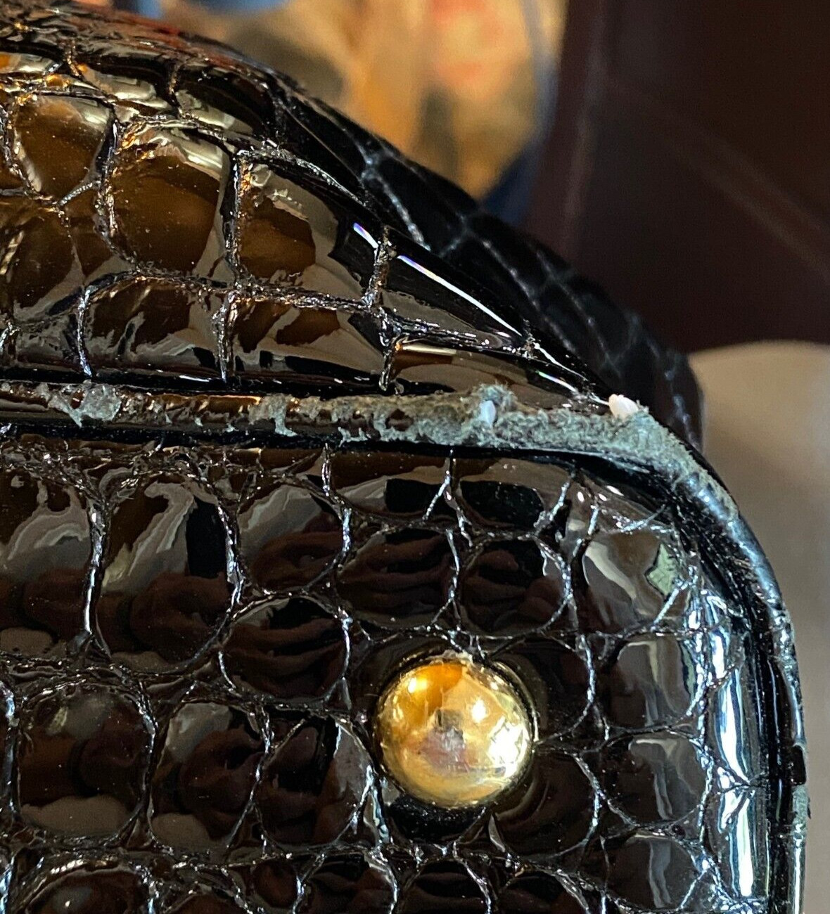 Michael Kors Tote Python Snake Embossed Patent Le… - image 5