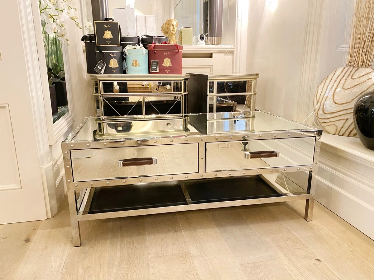 Bespoke Antique Mirror Coffee Table with Drawers eBay
