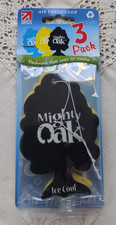 3 Pack Mighty Oak Car Air Freshener Fragrance Scent - New Car Vanilla Ice Cool
