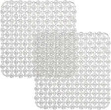 2 Pack Kitchen Sink Mat Plastic Protect Mat PVC Eco-Friendly Kitchen Adjustable