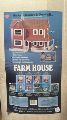 Vintage Dura-Craft Farmhouse Dollhouse Kit FH500 NOS 1970s Mansions in Miniature