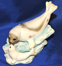 Endangered Species Harp Seals - Masterpiece Porcelain Fig Home Interiors HOMCO