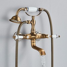 Traditional Bath Mixer taps Bathroom Waterfall Shower Tap Filler Wall Mounted