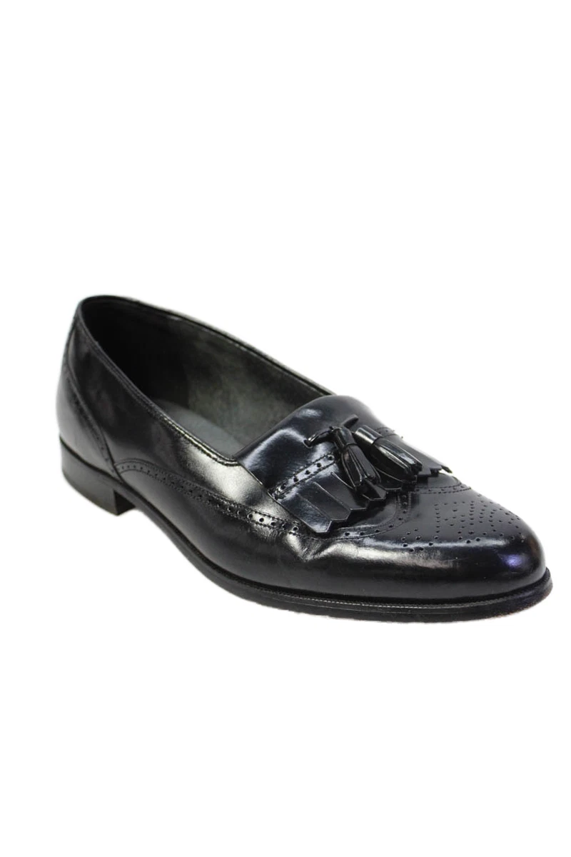 bostonian classic dress shoes Vintage Bostonian Black Leather Wingtip Dress Shoes, Men's 8.5 EEE