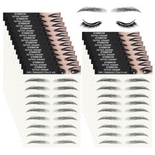 20 Sheets 180 Pairs Eyebrow Tattoo Stickers 4D Stickers Eyebrow Transfers Sti...