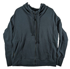 Fabletics Full Zip Hoodie Jacket Long Sleeve Pockets Black Active Size M