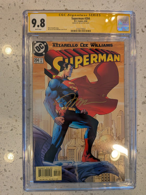 Superman #204 CGC 9.8 SS Signed Jim Lee ''For Tomorrow'' ICONIC key COVER
