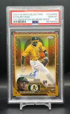 2023 Topps Chrome Gilded Esteury Ruiz RC Gold Etch Auto Rose Gold /25 PSA 10
