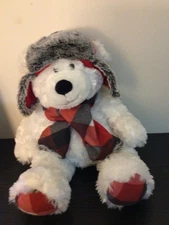Hugfun Int'l Inc. White Winter Bear Plush Stuffed Animal 16 Inches