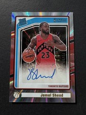 2024-25 Panini Donruss Jamal Shead Rookie Laser Auto /99 #300 RC Raptors