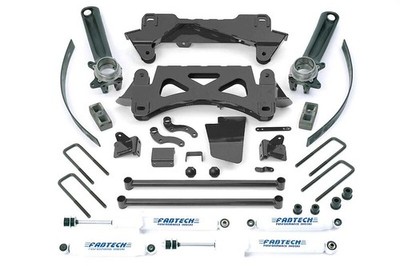 FABTECH K7002 Lift Kit Suspension; Performance System; 6 Front Lift; 6 Rear