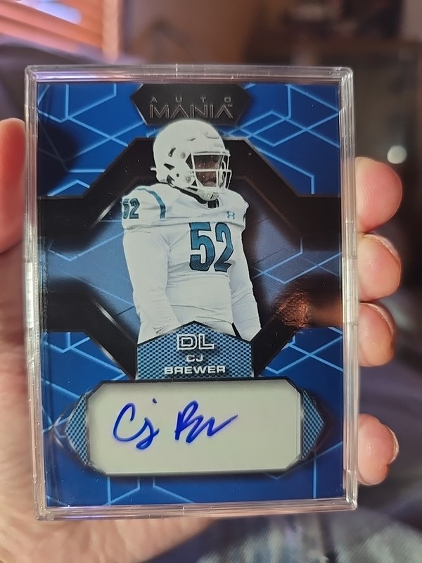 2022 Wild Card Auto Mania Blue  Hex CJ Brewer #AM-H24 Blue (AU, RC)