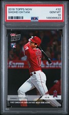 2018 Topps Now Shohei Ohtani #32 RC PSA 10 Gem Mint Rc Rookie Card 1st Career HR