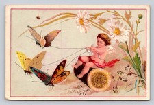 Fanatsy Merrick Thread Butterflies Pull Fairy Trade Card P896