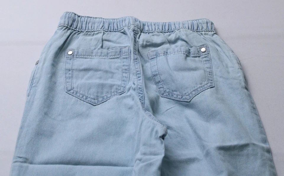 ROXY Girls Bottom Of The Ocean Denim Jogger Pant AC2 Glacier Small (7) NWT  - Image 4 of 4