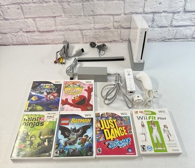 Nintendo Wii Console Bundle 6 Games Control Motion Plus More Just Dance *TESTED*