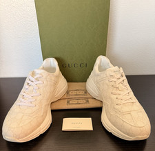 GUCCI RYTHON GG SUPREME WHITE CANVAS SZ 15 US...