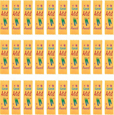Great Artist Award Value Ribbons, 11/2 by 61/4-Inch, 30-Pack