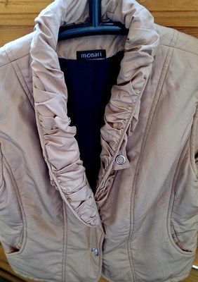 Edle MONARI Weste  - Satin - Glanz - Sand/Beige - Gr 40. Wie NEU