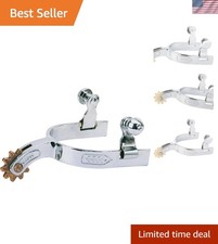 Durable Chrome Plated Children Spurs with Elegant Engraved Band - 1.25" Size