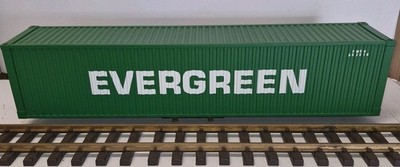 Spur G intnl shipping container 40' EVERGREEN 'USA TRAIN' Gartenbahn XL