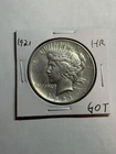 1921 $1 Silver Peace Dollar UNC Derail High Relief Key Date