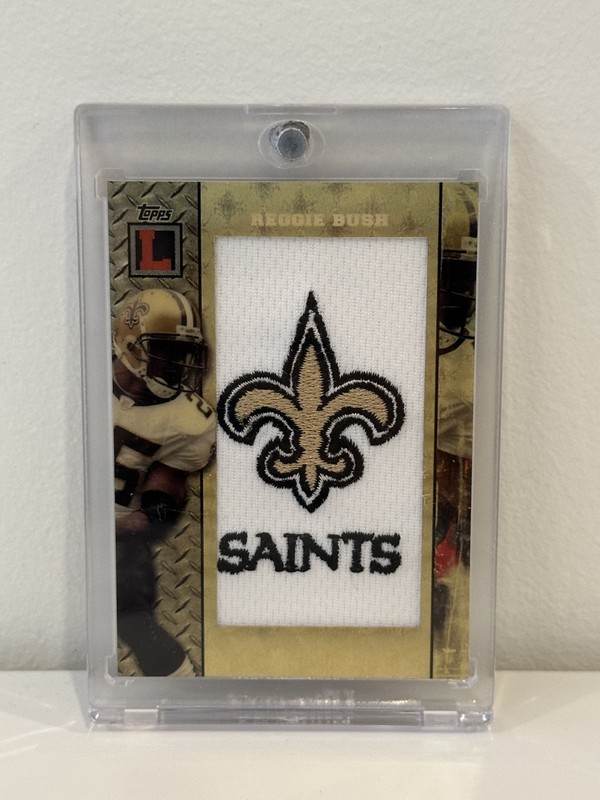2008 Topps Letterman Reggie Bush 1/1 Superfractor Team Patch New Orleans Saints