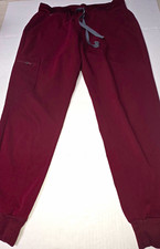 FIGS Women s Scrub Pants Jogger Drawstring Burgundy M W18SW2005P