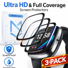 3X MAXSHIELD For Fitbit Versa 4 3 2 Sense Full Coverage Screen Protector Film