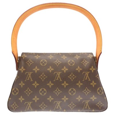 AUTHENTIC LOUIS VUITTON M51147 Monogram Mini Looping Hand Bag 0347
