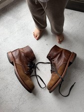 Stivali Wolverine 1000 Mile 40556 "Evans" bicolore marroni vendita al dettaglio $ 400 made in USA