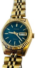 PULSAR By SEIKO V893-0010 Women’s Vintage Watch Fluted Day/Date Working New Batt