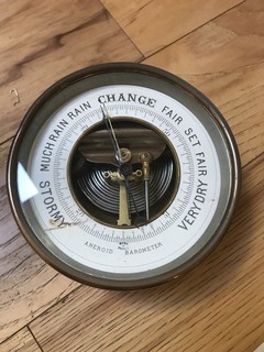 Antique Brass Aneroid Barometer 5 1/2" French
