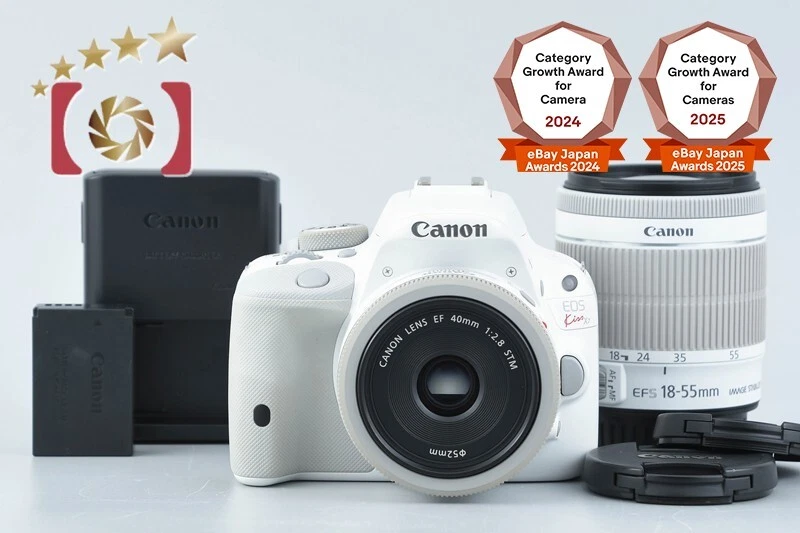 Canon EOS Rebel SL1 ホワイト Canon EOS Rebel SL1 Digital SLR com lente STM de 18-55 mm (branca