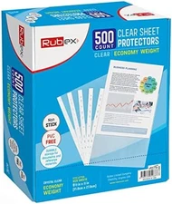 Reinforced Sheet Protectors 8.5x11 500 Pack
